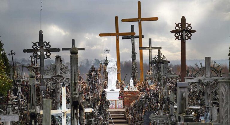 The hill of crosses: sacred or Scary? You get to decide!